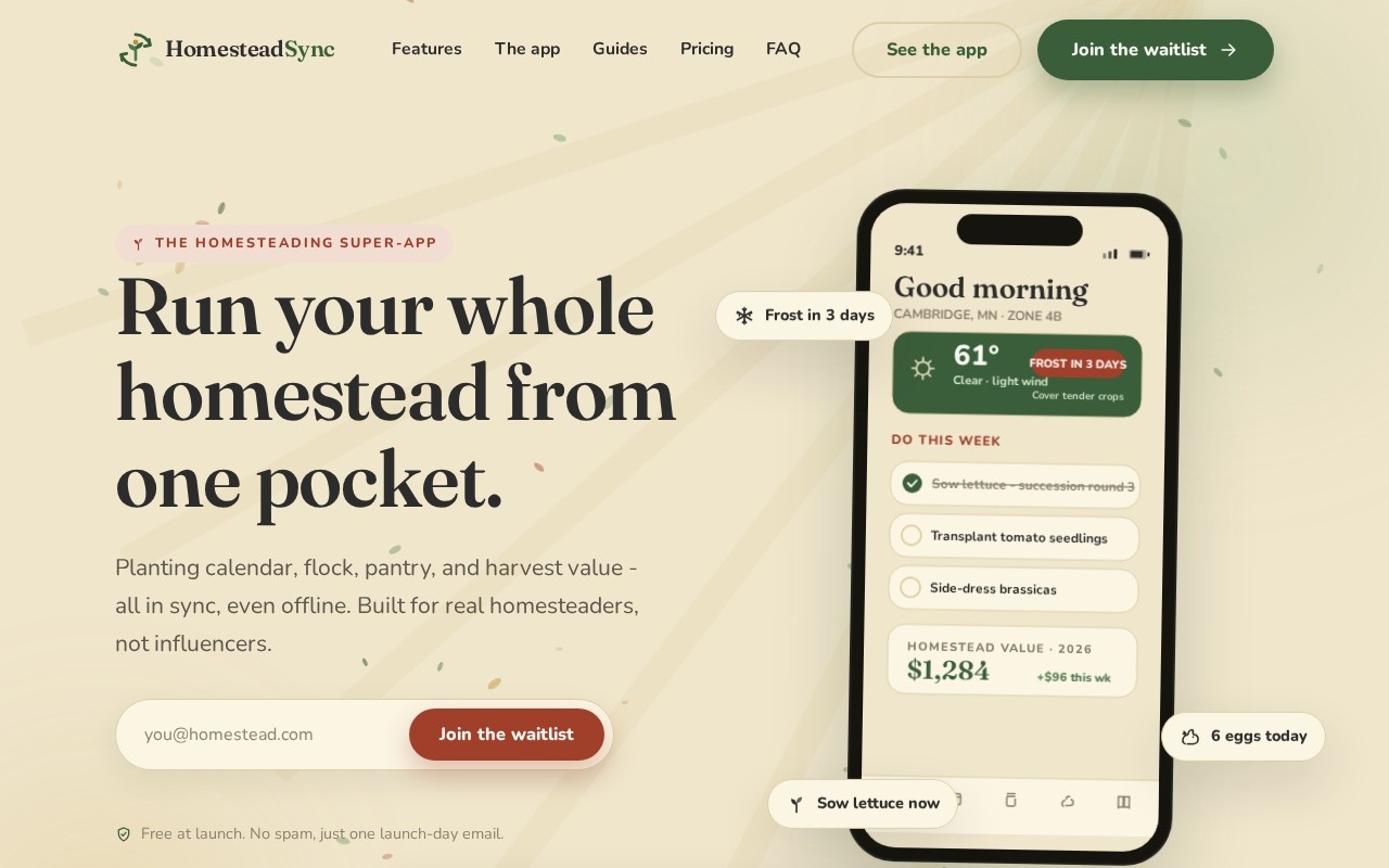 homesteadsync.com — built by Dragan Holdings