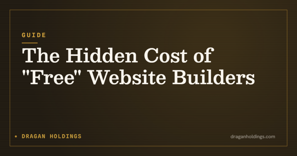 Guide: The Hidden Cost of "Free" Website Builders — Dragan Holdings