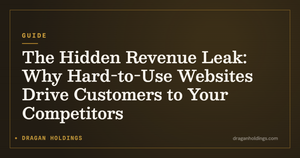 Guide: The Hidden Revenue Leak: Why Hard-to-Use Websites Drive Customers to Your Competitors — Dragan Holdings